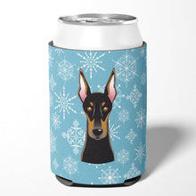 Load image into Gallery viewer, Snowflake Doberman Can or Bottle Hugger BB1679CC