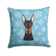 Load image into Gallery viewer, Snowflake Doberman Throw Pillow - 14x14 Decorative Pillow – Art for Your Home &amp; Patio BB1679PW1414
