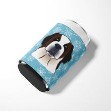 Load image into Gallery viewer, Snowflake Saint Bernard Can or Bottle Hugger BB1680CC