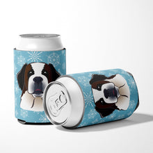 Load image into Gallery viewer, Snowflake Saint Bernard Can or Bottle Hugger BB1680CC
