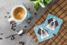 Load image into Gallery viewer, Snowflake Saint Bernard Coasters - Set of 4 Lightweight Foam, Absorbent Drink Coasters BB1680FC