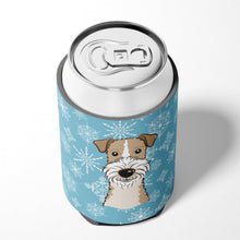 Load image into Gallery viewer, Snowflake Wire Haired Fox Terrier Can or Bottle Hugger BB1681CC