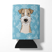 Load image into Gallery viewer, Snowflake Wire Haired Fox Terrier Can or Bottle Hugger BB1681CC