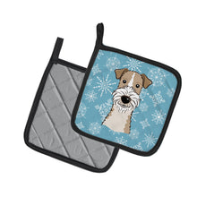 Load image into Gallery viewer, Snowflake Wire Haired Fox Terrier Pot Holders - Set of 2 - Heat-Resistant Kitchen Essentials BB1681PTHD