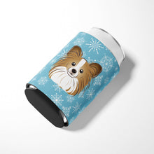 Load image into Gallery viewer, Snowflake Papillon Can or Bottle Hugger BB1682CC