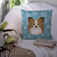 Load image into Gallery viewer, Snowflake Papillon Throw Pillow - 14x14 Decorative Pillow – Art for Your Home &amp; Patio BB1682PW1414