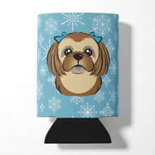 Load image into Gallery viewer, Snowflake Chocolate Brown Shih Tzu Can or Bottle Hugger BB1683CC