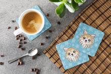 Load image into Gallery viewer, Snowflake Chihuahua Coasters - Set of 4 Lightweight Foam, Absorbent Drink Coasters BB1685FC