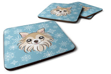 Load image into Gallery viewer, Snowflake Chihuahua Coasters - Set of 4 Lightweight Foam, Absorbent Drink Coasters BB1685FC
