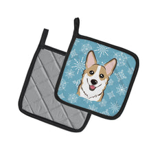 Load image into Gallery viewer, Snowflake Sable Corgi Pot Holders - Set of 2 - Heat-Resistant Kitchen Essentials BB1687PTHD