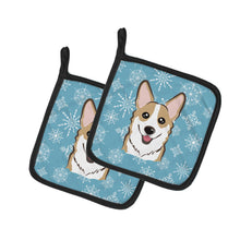 Load image into Gallery viewer, Snowflake Sable Corgi Pot Holders - Set of 2 - Heat-Resistant Kitchen Essentials BB1687PTHD