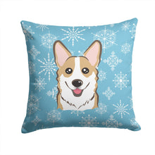 Load image into Gallery viewer, Snowflake Sable Corgi Throw Pillow - 14x14 Decorative Pillow – Art for Your Home &amp; Patio BB1687PW1414