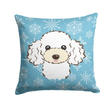 Load image into Gallery viewer, Snowflake White Poodle Throw Pillow - 14x14 Decorative Pillow – Art for Your Home &amp; Patio BB1691PW1414