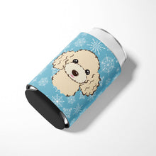 Load image into Gallery viewer, Snowflake Buff Poodle Can or Bottle Hugger BB1692CC