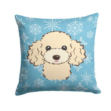 Load image into Gallery viewer, Snowflake Buff Poodle Throw Pillow - 14x14 Decorative Pillow – Art for Your Home &amp; Patio BB1692PW1414