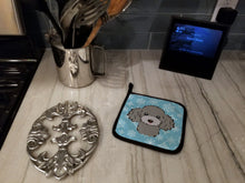 Load image into Gallery viewer, Snowflake Silver Gray Poodle Pot Holders - Set of 2 - Heat-Resistant Kitchen Essentials BB1693PTHD