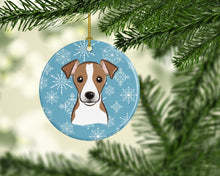 Load image into Gallery viewer, Snowflake Jack Russell Terrier Ornament - Round Ceramic Ornament – Artist-Designed Keepsake Decoration BB1694CO1