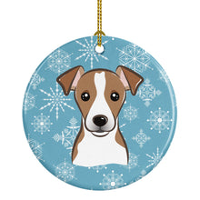 Load image into Gallery viewer, Snowflake Jack Russell Terrier Ornament - Round Ceramic Ornament – Artist-Designed Keepsake Decoration BB1694CO1