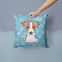 Load image into Gallery viewer, Snowflake Jack Russell Terrier Throw Pillow - 14x14 Decorative Pillow – Art for Your Home &amp; Patio BB1694PW1414