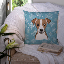 Load image into Gallery viewer, Snowflake Jack Russell Terrier Throw Pillow - 14x14 Decorative Pillow – Art for Your Home &amp; Patio BB1694PW1414