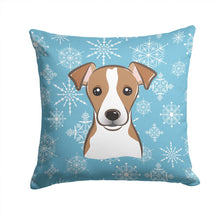Load image into Gallery viewer, Snowflake Jack Russell Terrier Throw Pillow - 14x14 Decorative Pillow – Art for Your Home &amp; Patio BB1694PW1414