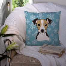 Load image into Gallery viewer, Snowflake Jack Russell Terrier Throw Pillow - 14x14 Decorative Pillow – Art for Your Home &amp; Patio BB1695PW1414