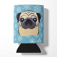 Load image into Gallery viewer, Snowflake Fawn Pug Can or Bottle Hugger BB1696CC