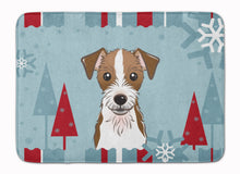 Load image into Gallery viewer, Winter Holiday Jack Russell Terrier Machine Washable Memory Foam Mat BB1698RUG