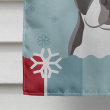 Load image into Gallery viewer, Winter Holiday Boston Terrier Flag Canvas House Size BB1699CHF