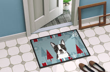 Load image into Gallery viewer, Winter Holiday Boston Terrier Doormat - 24x36 Decorative Floor Mat – Indoor/Outdoor Rug with Artistic Flair BB1699JMAT