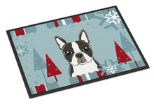Load image into Gallery viewer, Winter Holiday Boston Terrier Doormat - 24x36 Decorative Floor Mat – Indoor/Outdoor Rug with Artistic Flair BB1699JMAT