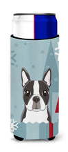 Load image into Gallery viewer, Winter Holiday Boston Terrier Slim Can Hugger – Fun &amp; Functional Drink Coolers BB1699MUK