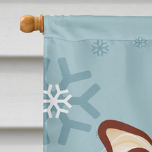 Load image into Gallery viewer, Winter Holiday Yorkie Yorkshire Terrier Flag Canvas House Size BB1700CHF