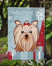Load image into Gallery viewer, Winter Holiday Yorkie Yorkshire Terrier Garden Flag – Decorative Outdoor Yard Flag BB1700GF