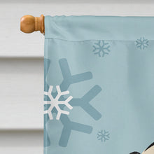 Load image into Gallery viewer, Winter Holiday Golden Retriever Flag Canvas House Size BB1701CHF