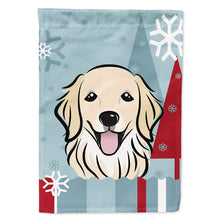 Load image into Gallery viewer, Winter Holiday Golden Retriever Flag Canvas House Size BB1701CHF