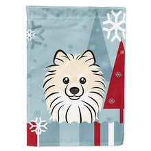 Load image into Gallery viewer, Winter Holiday Pomeranian Flag Canvas House Size BB1703CHF
