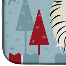 Load image into Gallery viewer, Winter Holiday Pomeranian Dish Drying Mat – Absorbent, Artistic Kitchen Essentials BB1703DDM