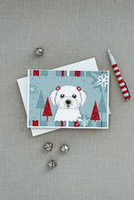 Load image into Gallery viewer, Winter Holiday Maltese Greeting Cards -  Blank Note Cards – 8-Pack of Artist-Designed Cards with Envelopes