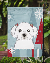 Load image into Gallery viewer, Winter Holiday Maltese Garden Flag – Decorative Outdoor Yard Flag BB1704GF