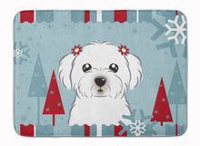 Load image into Gallery viewer, Winter Holiday Maltese Machine Washable Memory Foam Mat BB1704RUG