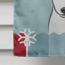 Load image into Gallery viewer, Winter Holiday Bull Terrier Flag Canvas House Size BB1705CHF