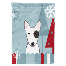Load image into Gallery viewer, Winter Holiday Bull Terrier Flag Canvas House Size BB1705CHF