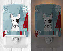 Load image into Gallery viewer, Winter Holiday Bull Terrier Ceramic Night Light BB1705CNL