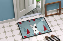 Load image into Gallery viewer, Winter Holiday Bull Terrier Doormat - 24x36 Decorative Floor Mat – Indoor/Outdoor Rug with Artistic Flair BB1705JMAT