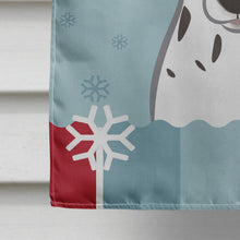 Load image into Gallery viewer, Winter Holiday Dalmatian Flag Canvas House Size BB1706CHF