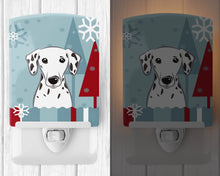 Load image into Gallery viewer, Winter Holiday Dalmatian Ceramic Night Light BB1706CNL