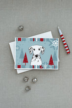 Load image into Gallery viewer, Winter Holiday Dalmatian Greeting Cards -  Blank Note Cards – 8-Pack of Artist-Designed Cards with Envelopes