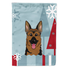 Load image into Gallery viewer, Winter Holiday German Shepherd Flag Canvas House Size BB1707CHF