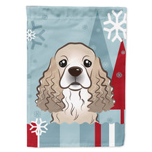 Load image into Gallery viewer, Winter Holiday Cocker Spaniel Flag Canvas House Size BB1712CHF